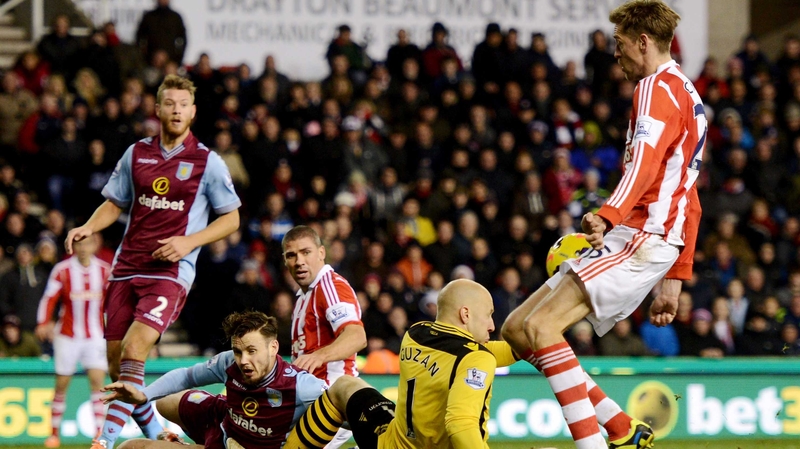 Peter Crouch set up Stoke's first goal and scored their second