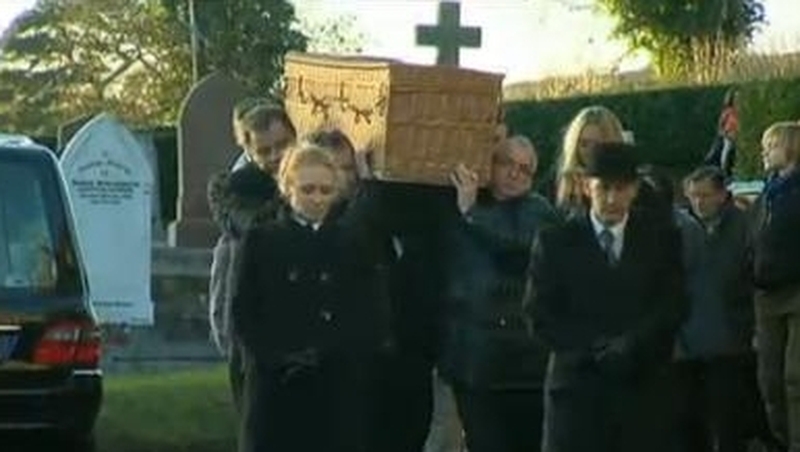 Hundreds of mourners gathered to pay their last respects to Ms Fleming, who was in the final stages of multiple sclerosis and died on Friday