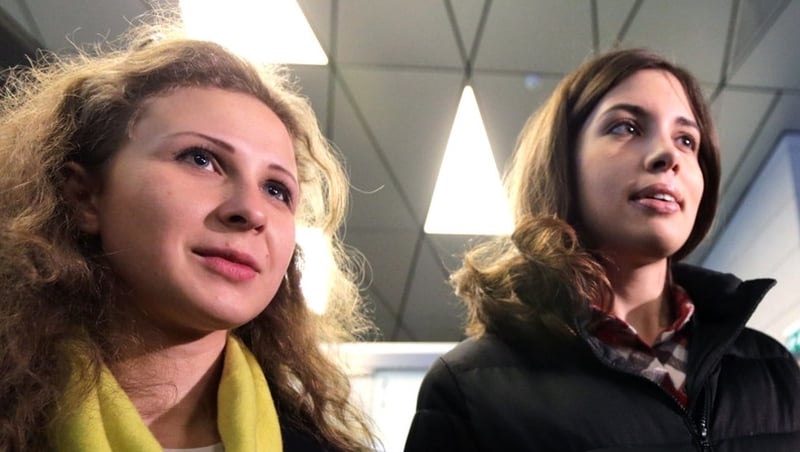 Maria Alyokhina and Nadezhda Tolokonnikova were sentenced to two years in prison for a protest against Vladimir Putin
