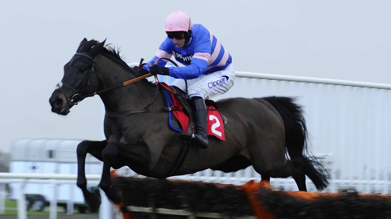 Daryl Jacob riding Vincenzo Mio clears the last to win the William Hill Juvenile Hurdle Race at Kempton Park
