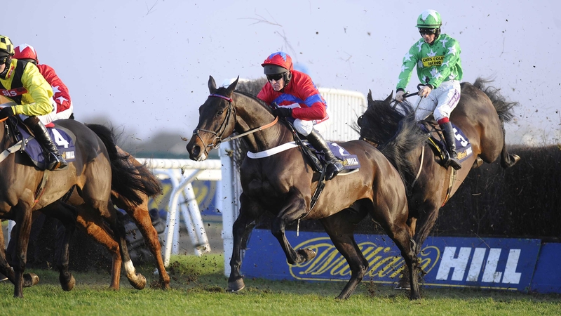 Sprinter Sacre (c) was pulled up by Barry Geraghty in the Desert Orchid Chase at Kempton