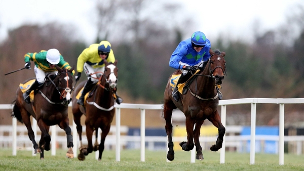 Our Conor (yellow silks) is a best-price 9-1 for the Champion Hurdle