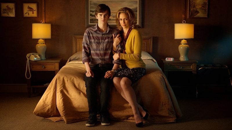 Bates Motel stars Freddie Highmore and the Emmy-nominated Vera Farmiga