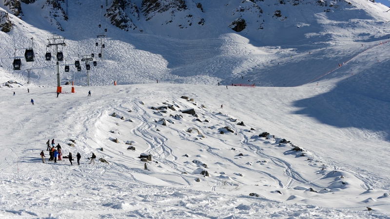 A view of the rocky area between two slopes in Meribel where Michael Schumacher suffered his accident
