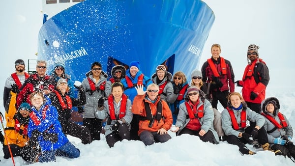 The passengers and crew of the Akademik Shokalskiy spent Christmas and New Year trapped by the ice (Pic: EPA)