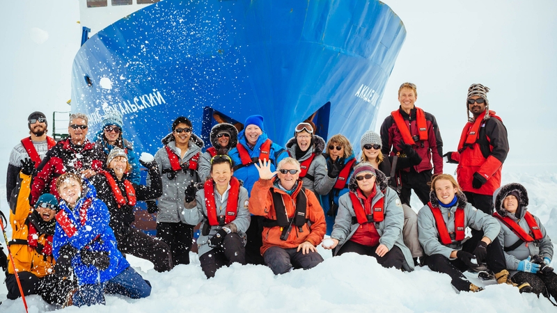 The passengers and crew of the Akademik Shokalskiy spent Christmas and New Year trapped by the ice (Pic: EPA)