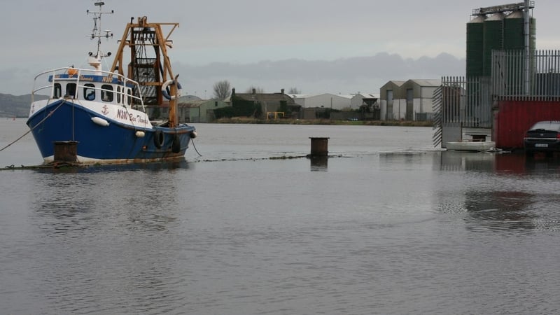 George's Quay in Dundalk was also badly flooded (Pic: @gavmcd)