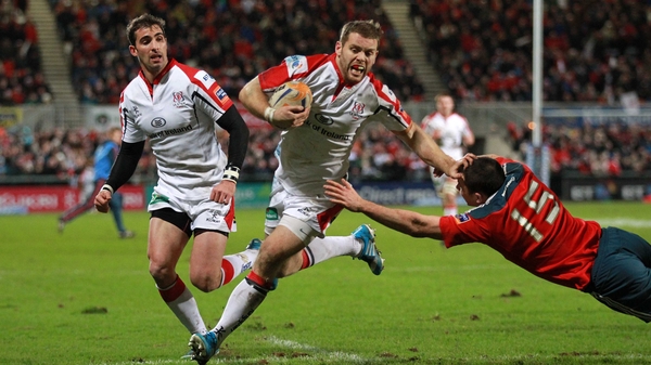 Darren Cave touched down late in the first half for Ulster