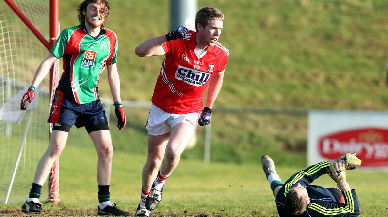 Andrew O'Sullivan of Cork celebrates scoring his side's first goal against IT Tralee