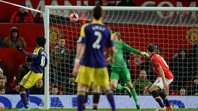 Wilfried Bony struck in the 90th minute to dump United out