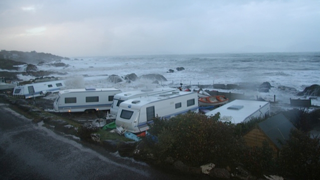 Damaged caravans at Caherdaniel, Co Kerry. (Pic: Wave Crest Caravan & Camping, Caherdaniel)