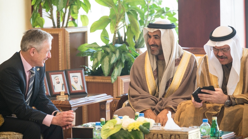 Richard Bruton meets senior members of the Abu Dhabi Telecommunications Regulatory Authority