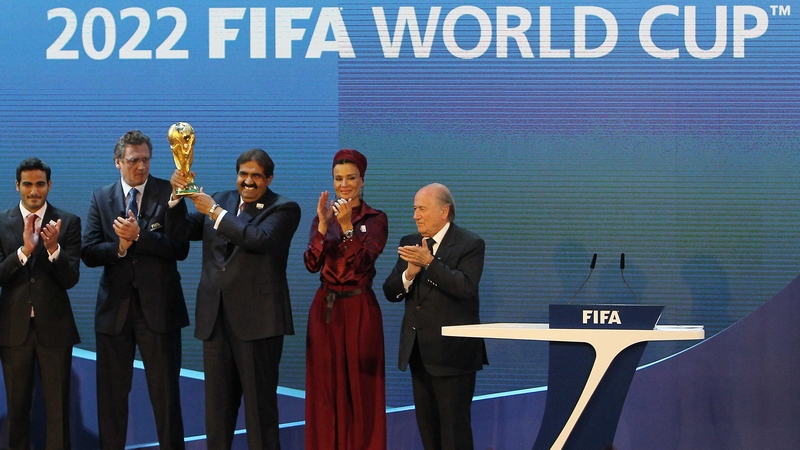 The delegation from Qatar after they were awarded the 2022 World Cup