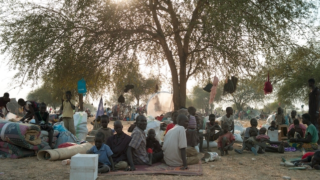 People’s living conditions are dire, with most setting up camp under trees or in makeshift shelters (Pic: MSF/Jacob Simkin)