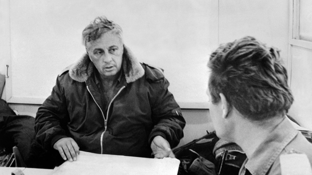 Mr Sharon in 1973, when he was commander in chief of Tsahal forces at the west bank of the Suez Canal