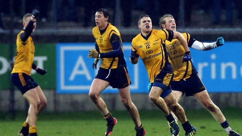 DCU players celebrate their late winning point