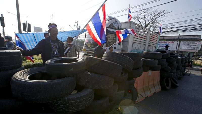 They have blocked a number of the main road junctions in the city