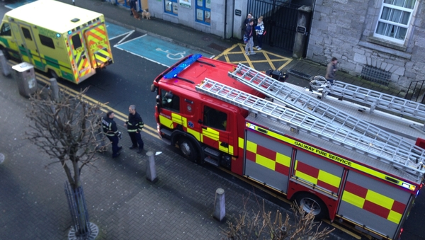 Emergency services were called to the Hynes Building in Galway City