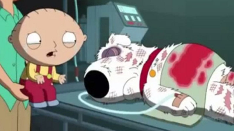 Stewie bids farewell to Brian