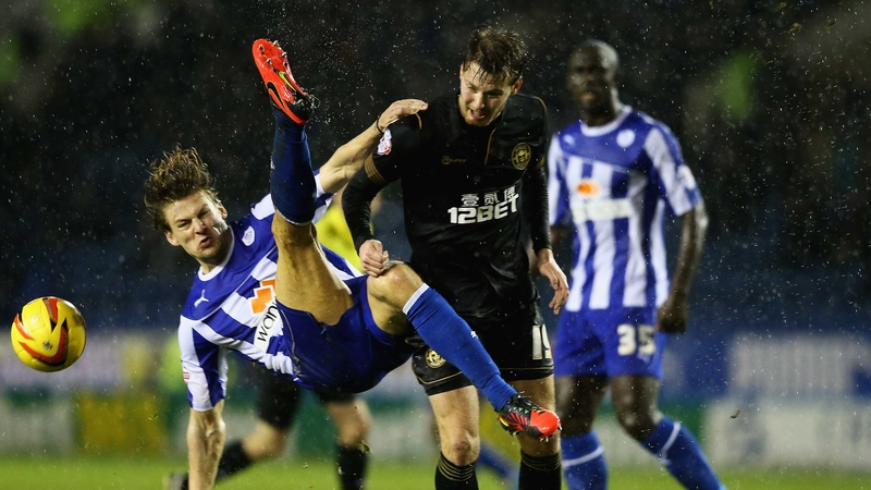 Manchester United loanee Nick Powell (centre) has made a major impact in his short spell at Wigan