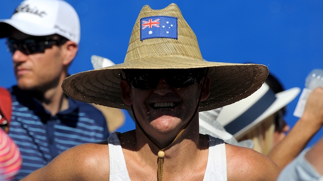 Hiding from the sun at the Australian Open