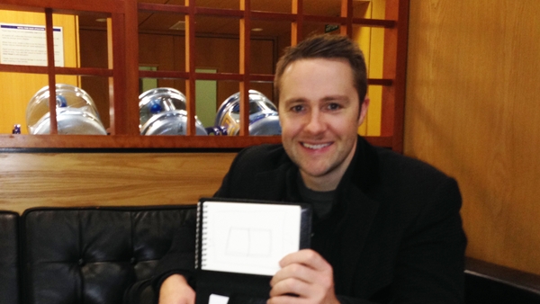 Keith Barry with the evidence after he Brain Hacked Rick O'Shea on 2fm