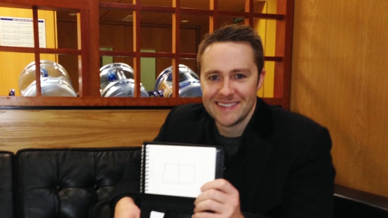 Keith Barry with the evidence after he Brain Hacked Rick O'Shea on 2fm