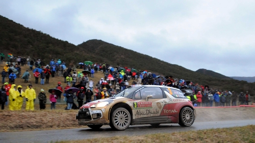Kris Meeke and Paul Nagle in action in La Charce in the south of France