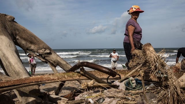 Strong currents bring the debris ashore every winter