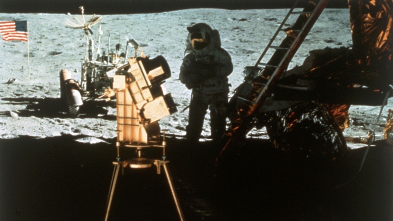 The experiment was attached to the lunar landing module on Apollo 16