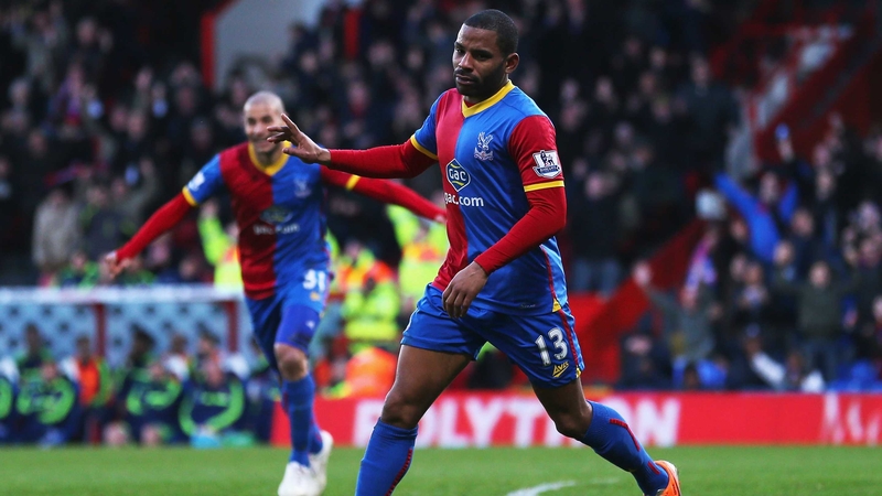 Jason Puncheon celebrates after scoring for Crystal Palace against Stoke