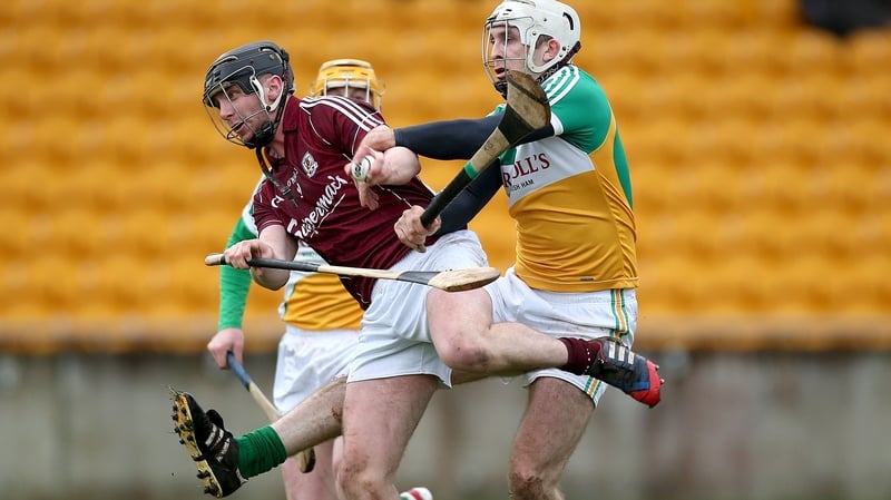 Offaly's Kevin Brady (r) and Aidan Harte of Galway