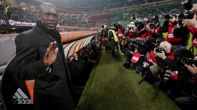 Clarence Seedorf meets the press ahead of his opening game in charge of Milan