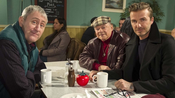 Beckham - Sitting in a greasy spoon café with Del (David Jason) and Rodney (Nicholas Lyndhurst)