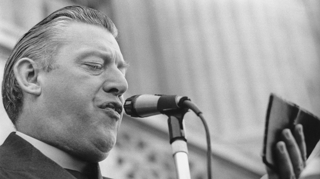 Mr Paisley makes a speech in June 1974