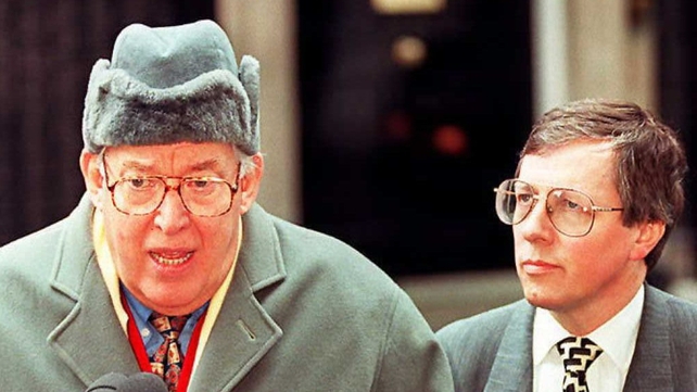 Mr Paisley and Mr Robinson at 10 Downing Street after talks with John Major in 1996. Paisley expressed concern over security in Ulster after the IRA ended its ceasefire