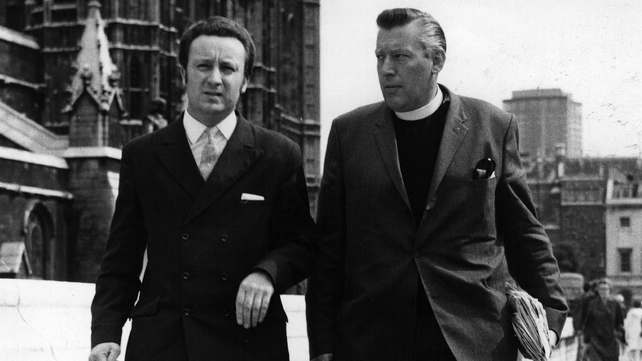 Mr Paisley arriving at Westminster in 1970 to take his seat in the British Parliament as MP for Antrim (North)