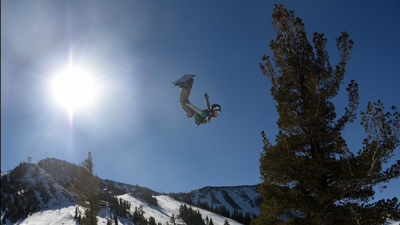 Spencer Link competes during the Men's Slopestyle final US Olympic Qualification in California