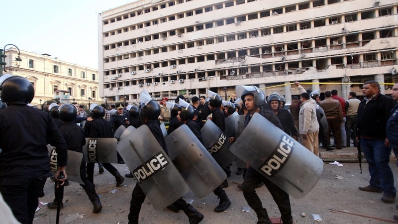 Egyptian security forces are deployed following the blast (Pic: EPA)