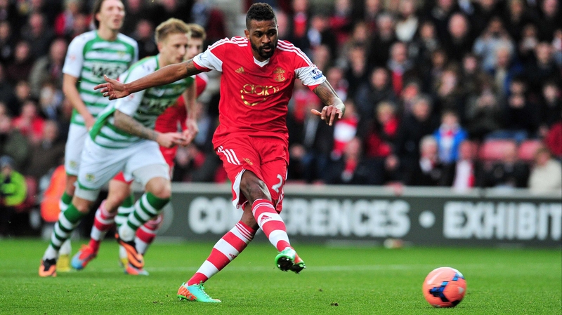 Southampton's Guly Do Prado scores from the penalty spot