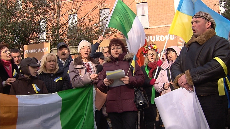 Ukrainians in Ireland say that they believe the protests in Kiev will continue