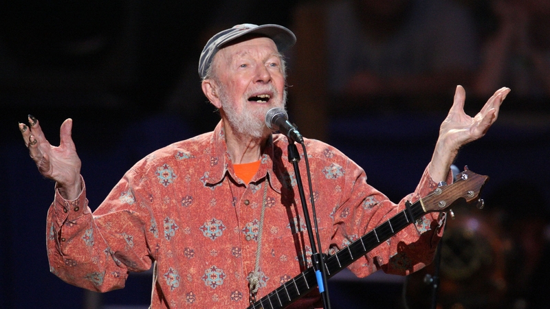Pete Seeger performs in the Clearwater Benefit Concert at Madison Square Garden in 2009