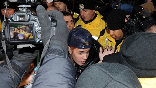 Justin Bieber - presented himself to police in Toronto yesterday