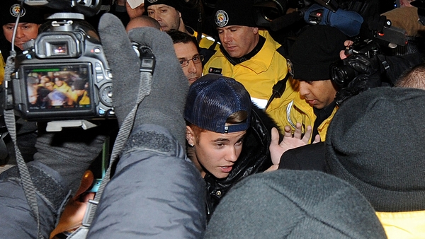 Justin Bieber - presented himself to police in Toronto yesterday