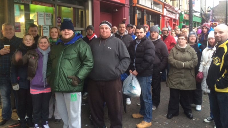 People queuing for tickets in Waterford in January are now among the thousands of disappointed fans
