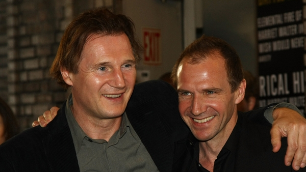 Liam Neeson with best mate Ralph Fiennes