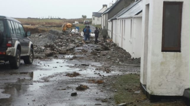 Severe storm damage on Inishbofin (Pic: Simon Murray)