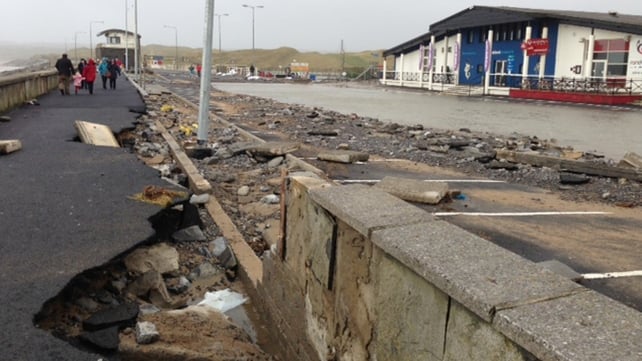 Promenade at Lahinch, Co Clare was badly damaged again