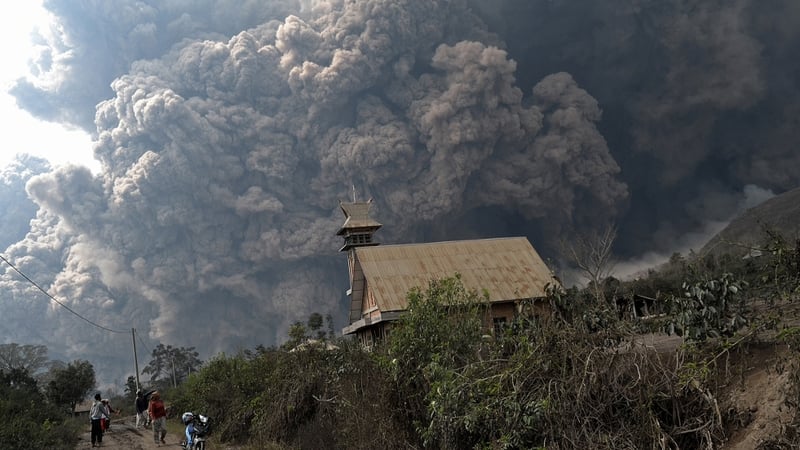Ash cloud from Indonesia's Mount Sinabung