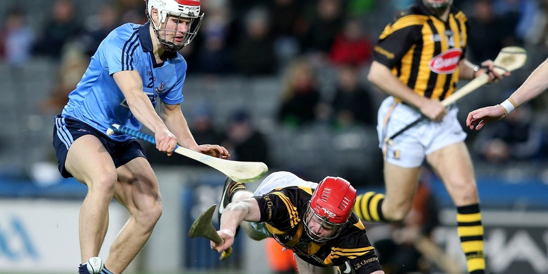 Dublin's Cian O'Callaghan and Thomas Breen of Kilkenny in action in the final